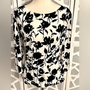 White House Black Market Women’s Floral Blouse/Shirt Size Large